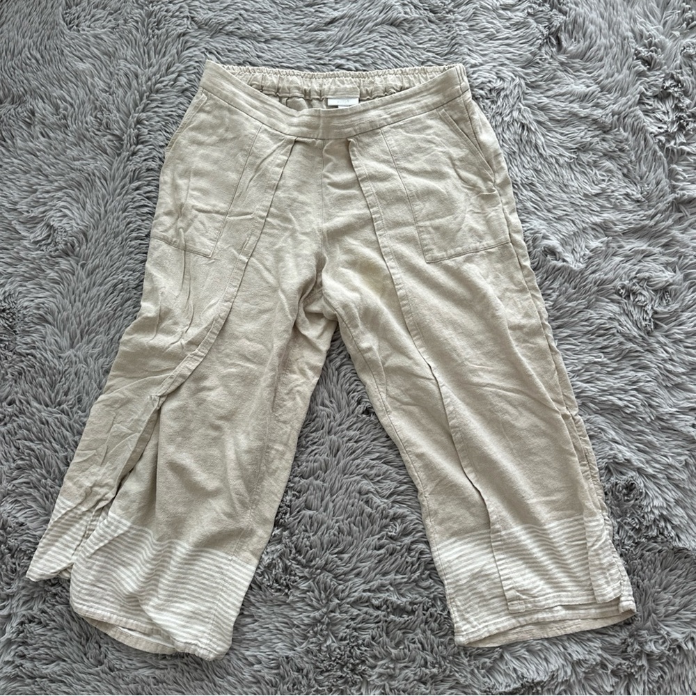 Linen cropped pants